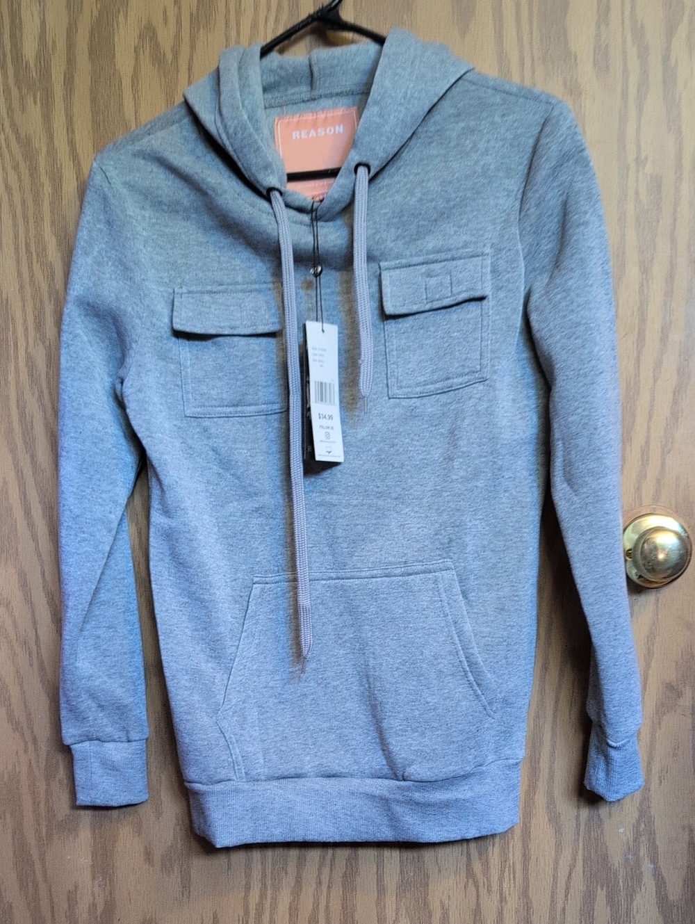 Reason Men's Gray Hooded Sweatshirt